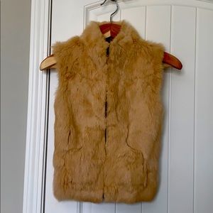 Sisters rabbit fur vest in excellent condition.